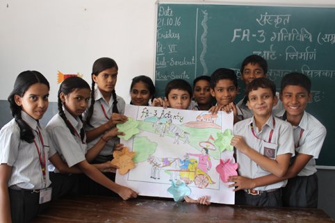 Sanskrit Chart Making Activity of Class VII on Dated : 22-Oct-2016